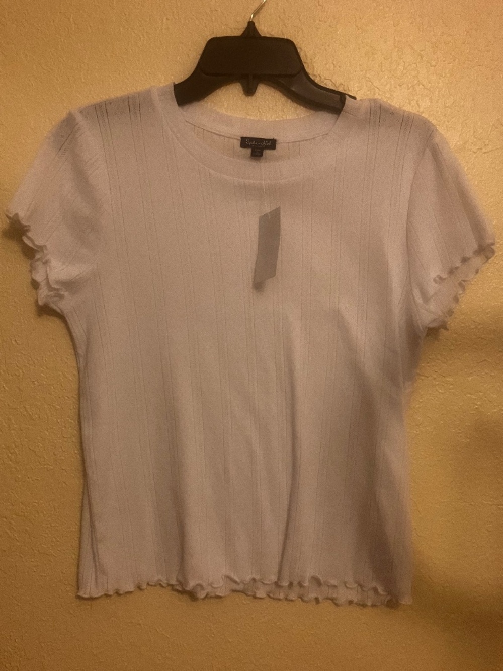 Splendid Ribbed Top Size XL White